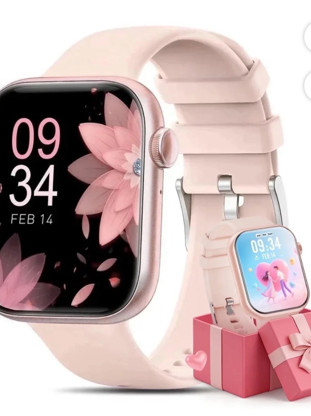 NWT STILL IN BOX- Pink Touchscreen Smartwatch - Soft Blush Silicone Band